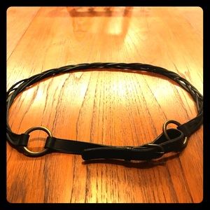 Eileen Fisher black loose braided belt size M